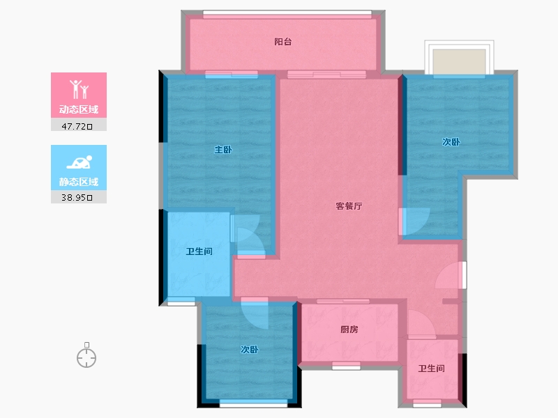 四川省-成都市-金辉凤栖云璟-80.11-户型库-动静分区