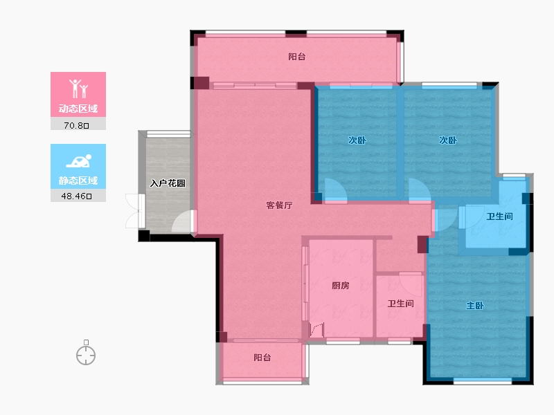 广西壮族自治区-百色市-碧园中央尊府-126.00-户型库-动静分区