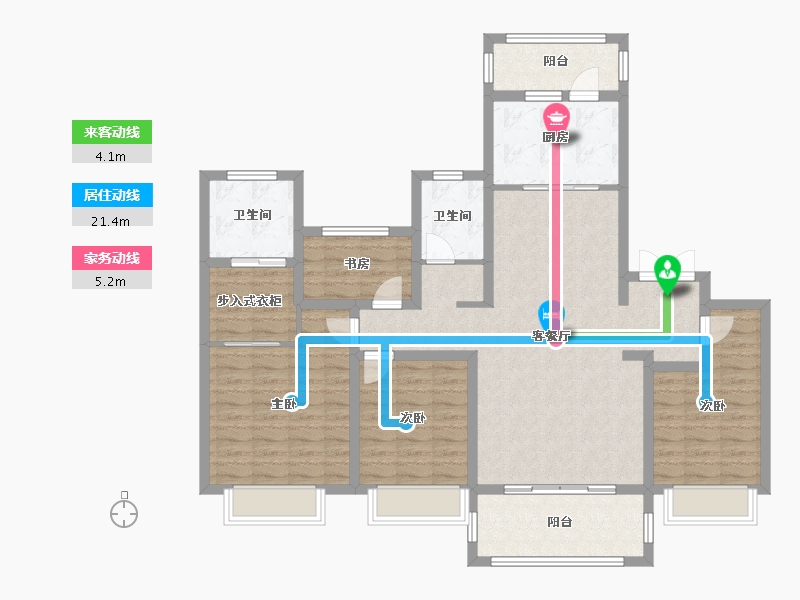 江苏省-南京市-北大资源颐和翡翠府-115.20-户型库-动静线