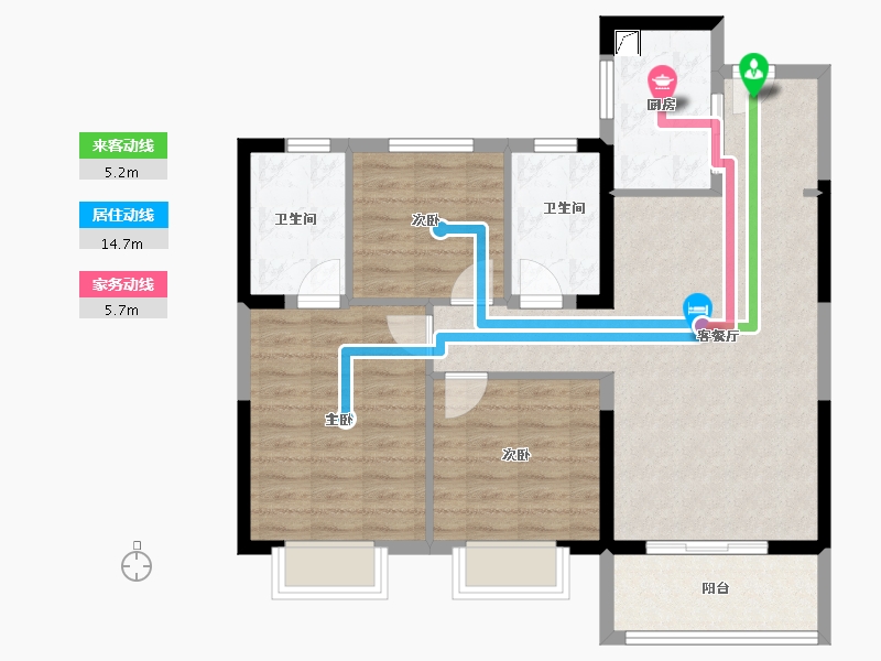 江苏省-南京市-昕悦尚宸-84.00-户型库-动静线