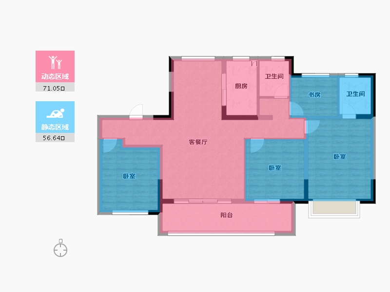 江苏省-南京市-华著兰庭-114.40-户型库-动静分区