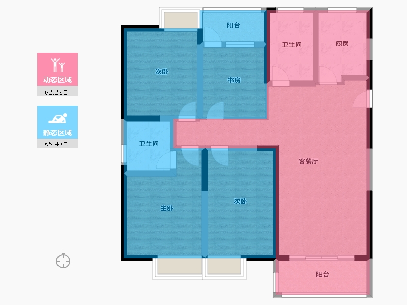 江苏省-盐城市-文昌府-113.00-户型库-动静分区