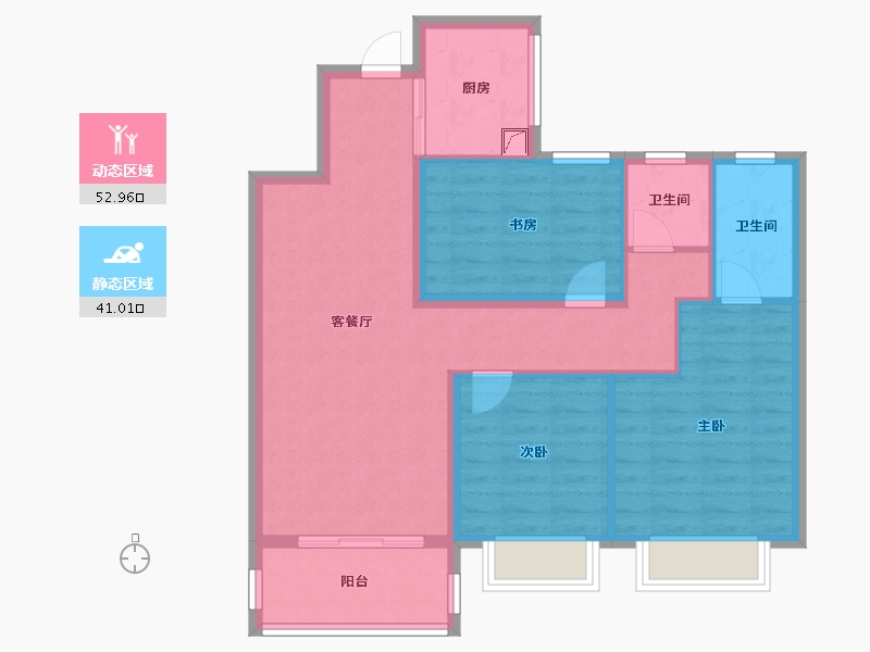 江苏省-南京市-佳兆业悦峰府-84.00-户型库-动静分区