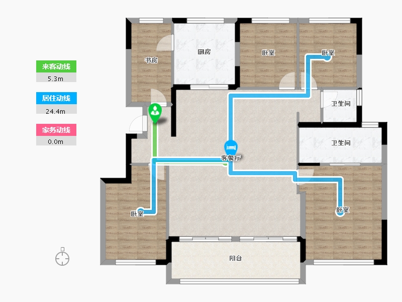 江苏省-南京市-华著兰庭-137.60-户型库-动静线