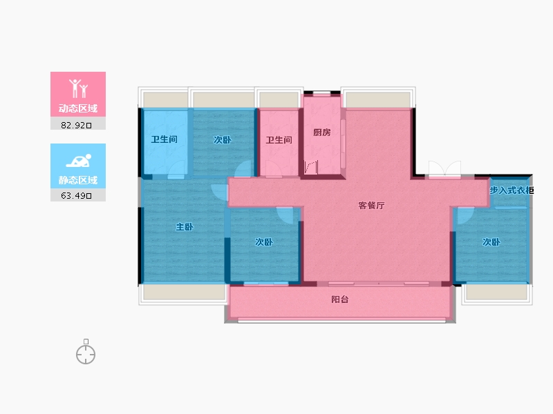 江苏省-南京市-颐和铂岸江璟-132.01-户型库-动静分区