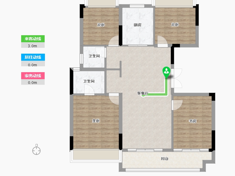 湖南省-长沙市-红星天铂-122.00-户型库-动静线