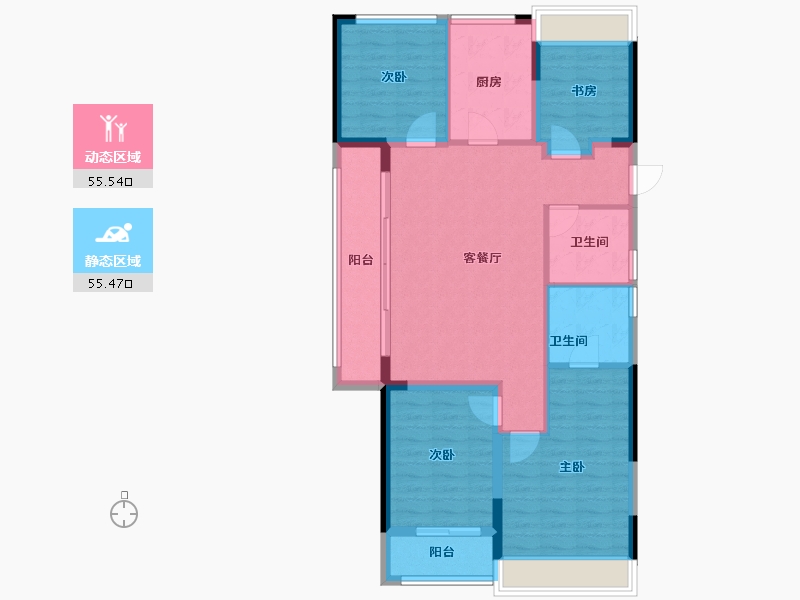 浙江省-杭州市-春和云境-99.99-户型库-动静分区