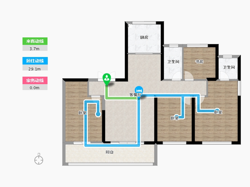 江苏省-南京市-金基望樾府-114.40-户型库-动静线