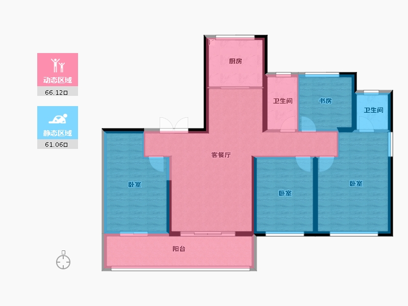 江苏省-南京市-金基望樾府-114.40-户型库-动静分区