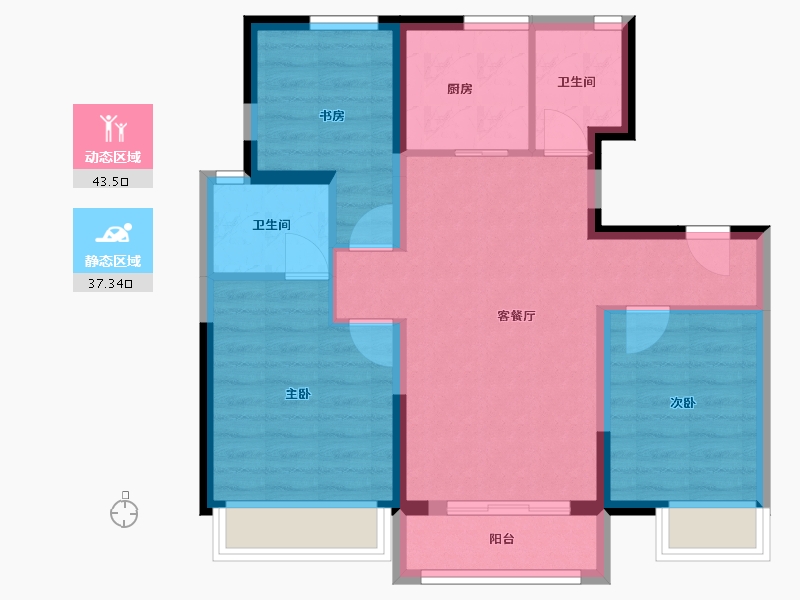 天津-天津市-中建城-71.69-户型库-动静分区