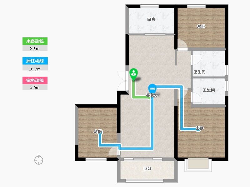 天津-天津市-筑境-101.60-户型库-动静线