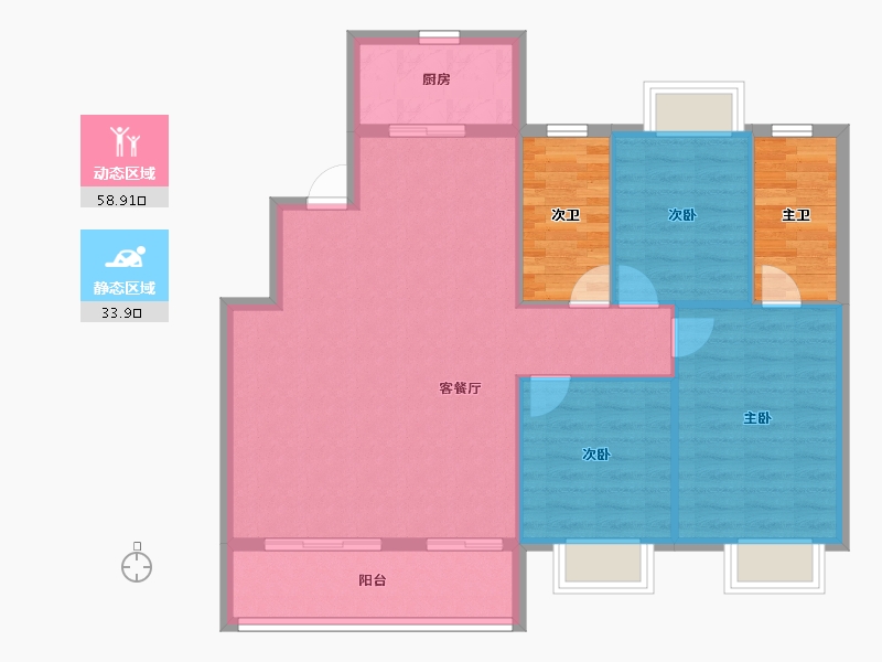 浙江省-湖州市-新都·泰和府-96.01-户型库-动静分区