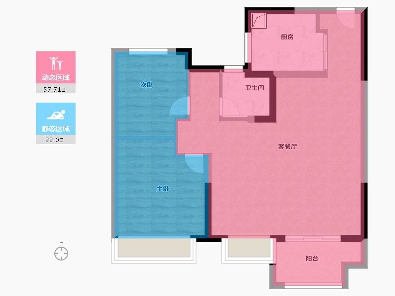 江苏省-南京市-华侨城欢乐时光-71.20-户型库-动静分区