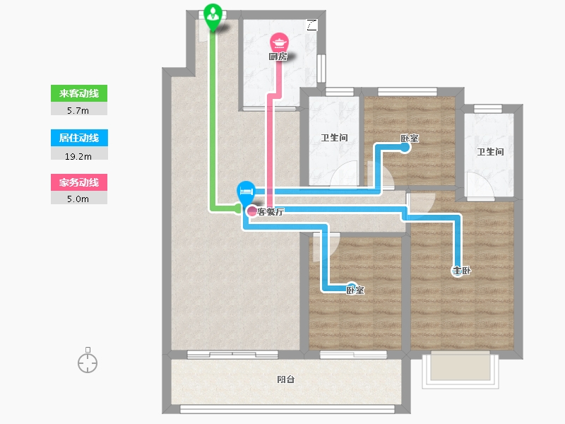 江苏省-南京市-金陵华夏中心-82.41-户型库-动静线