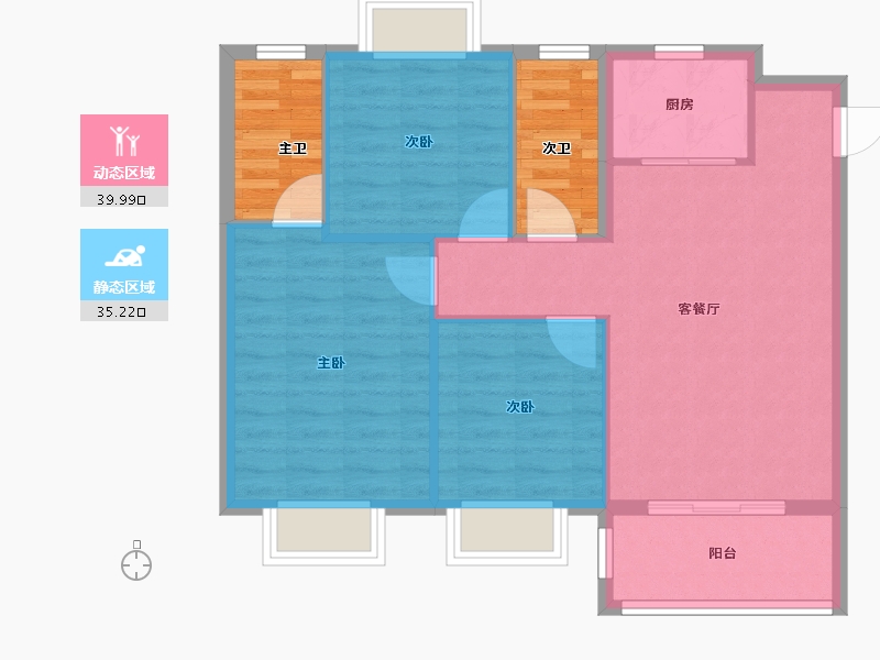 浙江省-湖州市-新都·泰和府-77.00-户型库-动静分区