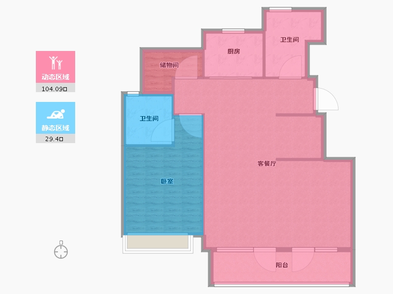 浙江省-杭州市-保利欣品华庭-123.21-户型库-动静分区