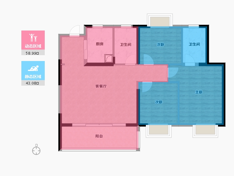 江苏省-南京市-昕悦尚宸-92.00-户型库-动静分区