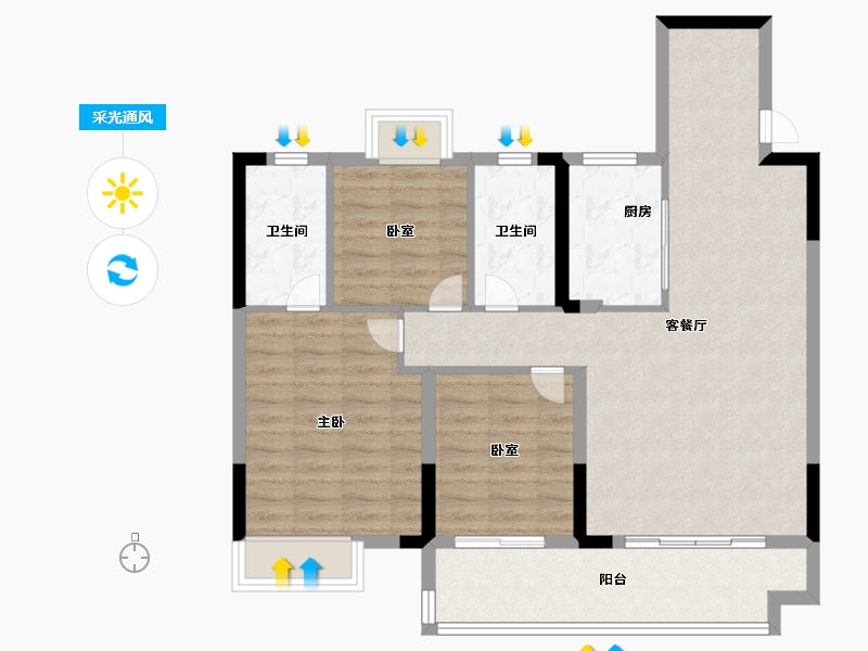 江西省-南昌市-文演中心-91.99-户型库-采光通风