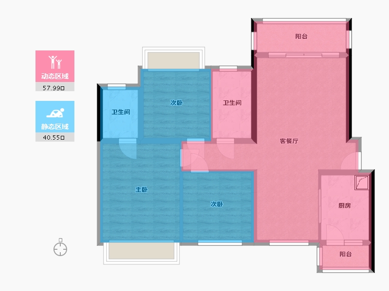 贵州省-遵义市-保利未来城市-105.00-户型库-动静分区