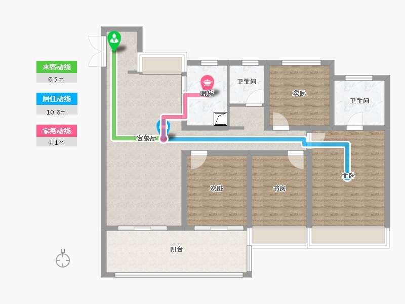 江苏省-南京市-雅居乐汇港城-110.41-户型库-动静线