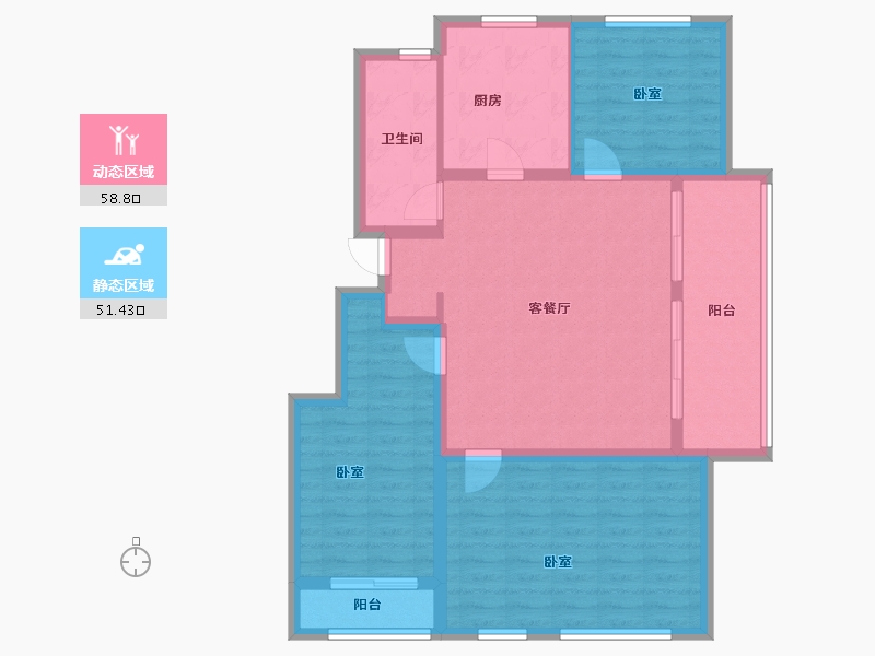 安徽省-合肥市-万科苏高新中央公园-99.45-户型库-动静分区