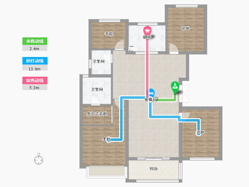 江苏省-南京市-金隅紫京叠院-115.21-户型库-动静线