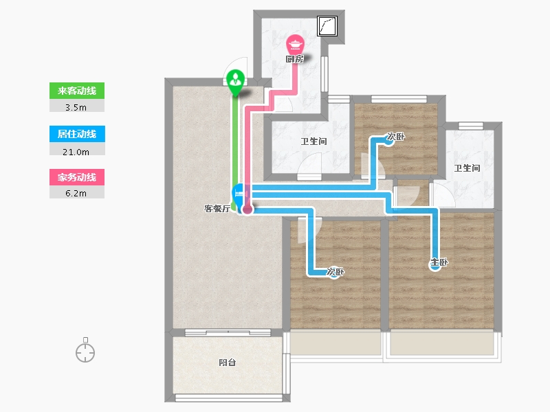 江苏省-南京市-雅居乐汇港城-82.40-户型库-动静线