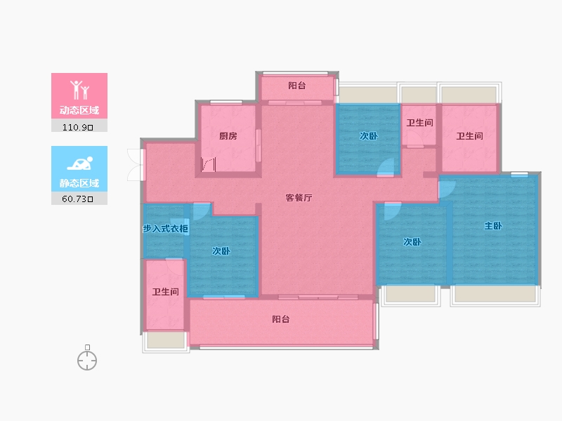 江苏省-南京市-雅居乐汇港城-153.61-户型库-动静分区