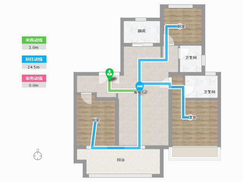 河南省-焦作市-建业新筑-87.19-户型库-动静线