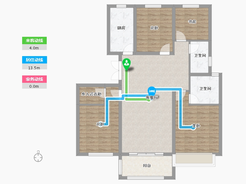 江苏省-南京市-金隅紫京叠院-104.01-户型库-动静线