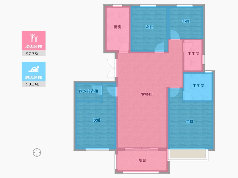 江苏省-南京市-金隅紫京叠院-104.01-户型库-动静分区