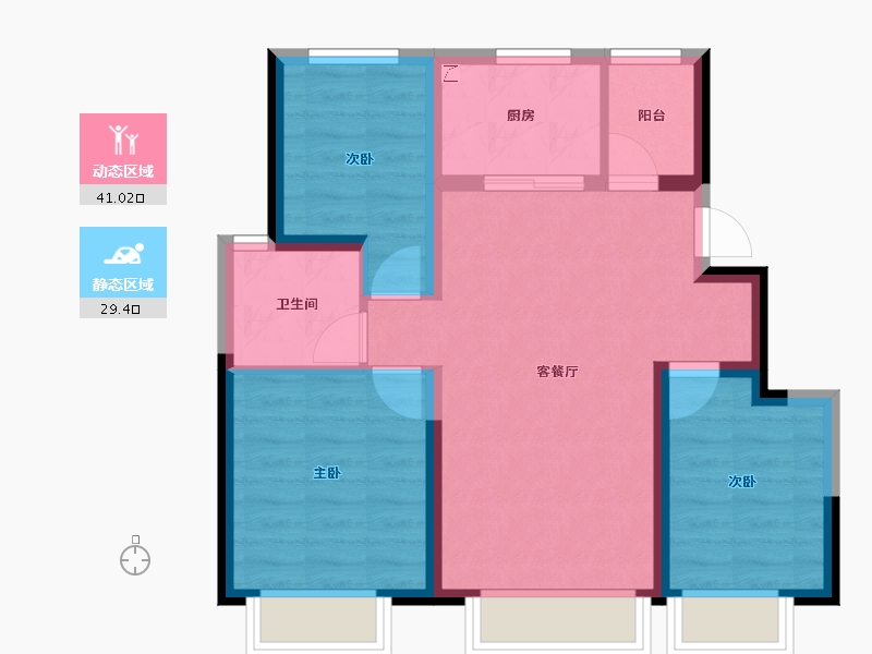 天津-天津市-中建城-62.17-户型库-动静分区