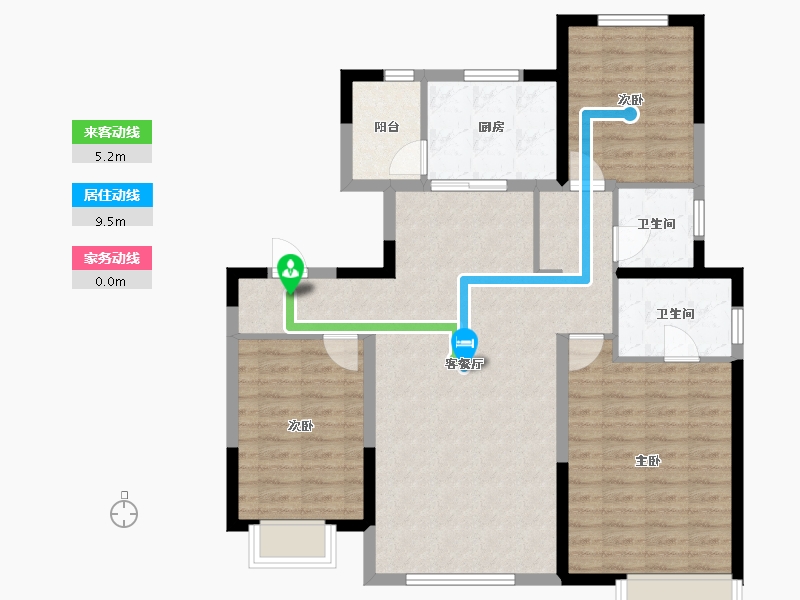 天津-天津市-天保·九如品筑-101.60-户型库-动静线