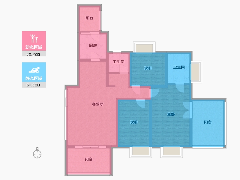 四川省-成都市-金沙鹭岛二期-104.78-户型库-动静分区