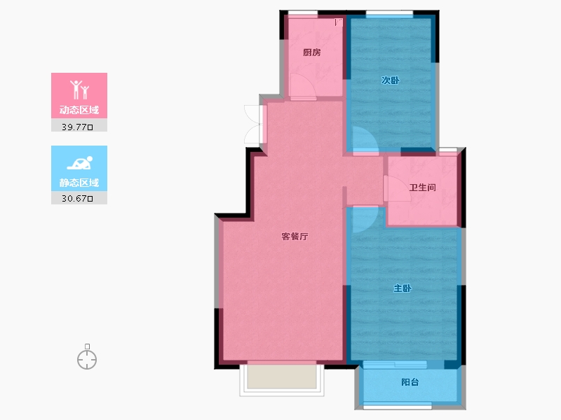 天津-天津市-中建城-62.71-户型库-动静分区