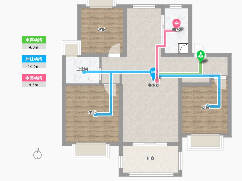 江苏省-南京市-金隅紫京叠院-80.00-户型库-动静线