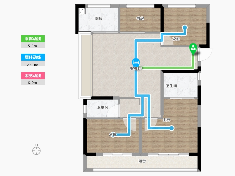 浙江省-杭州市-绿城桂语新月-101.01-户型库-动静线