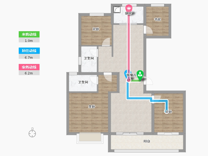 江苏省-南京市-佳兆业悦峰府-103.21-户型库-动静线