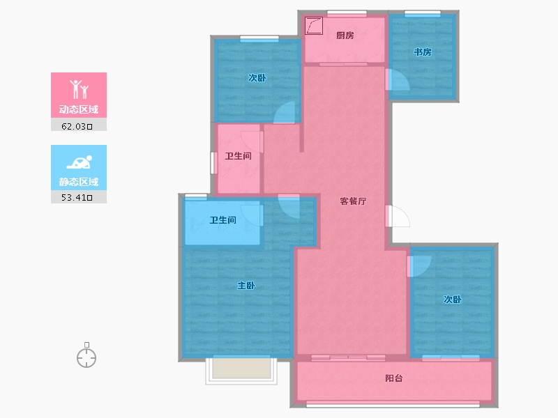 江苏省-南京市-佳兆业悦峰府-103.21-户型库-动静分区