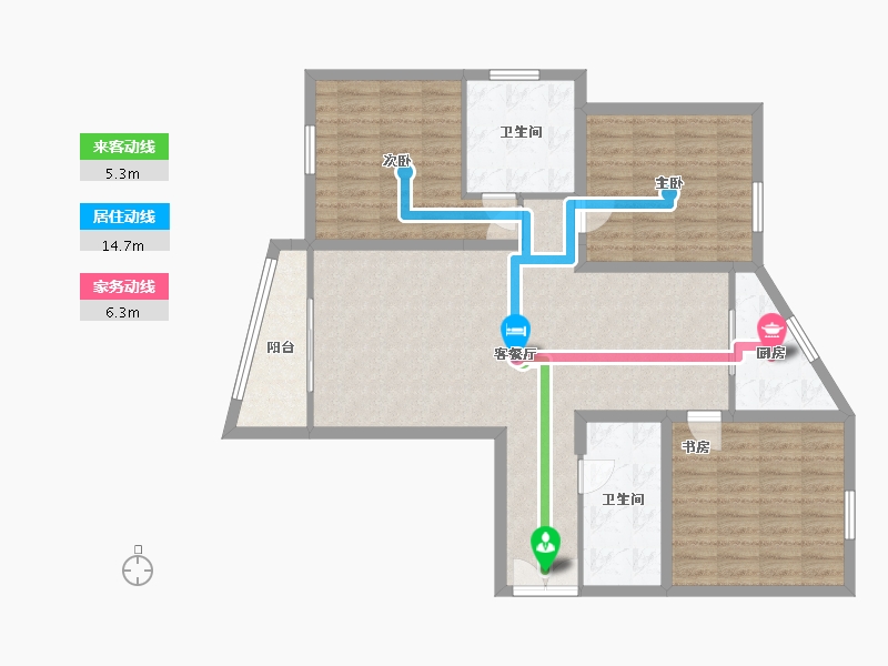 青海省-西宁市-海宏壹号-A区-109.00-户型库-动静线