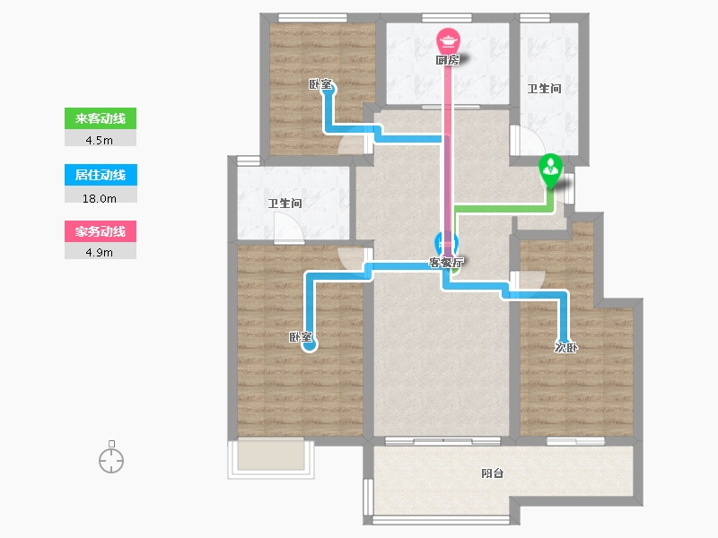 安徽省-合肥市-万科苏高新中央公园-100.26-户型库-动静线