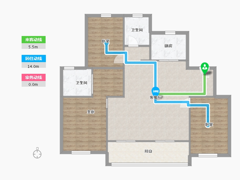 江苏省-苏州市-苏悦湾-94.55-户型库-动静线