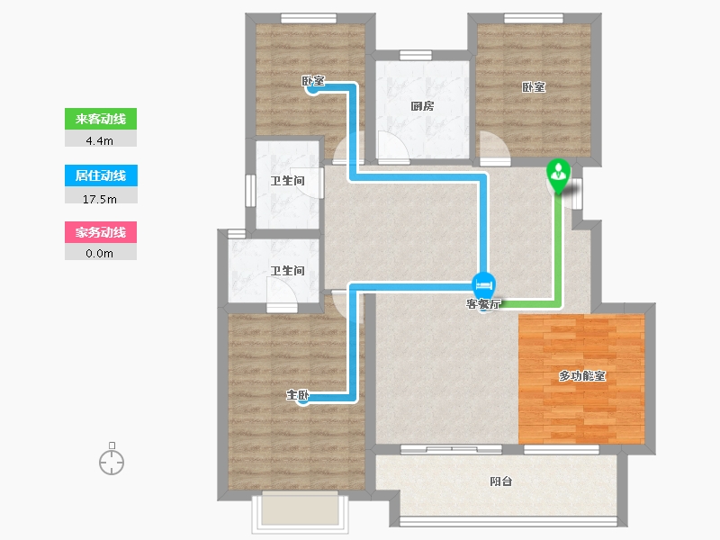 安徽省-合肥市-中海世家-103.41-户型库-动静线