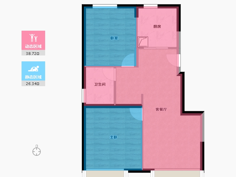 北京-北京市-金地北京壹街区-58.24-户型库-动静分区