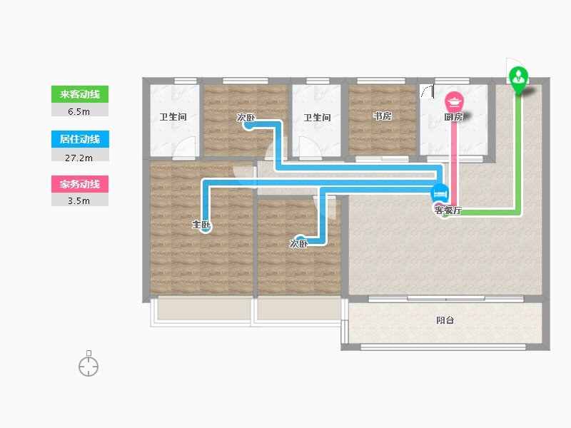 江苏省-南京市-长江时代1516-102.41-户型库-动静线