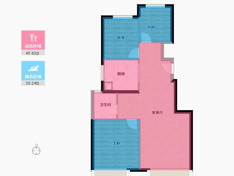 北京-北京市-金地北京壹街区-68.34-户型库-动静分区