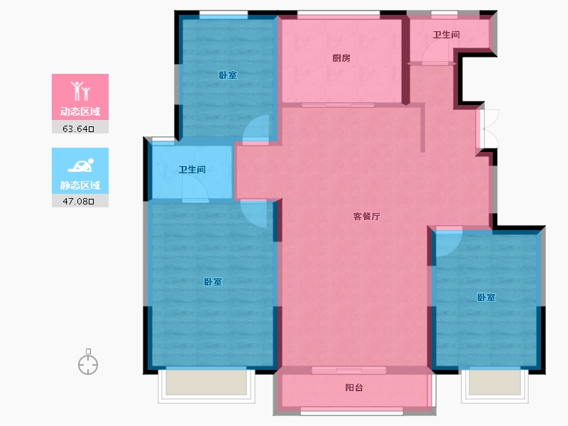 天津-天津市-成宁府-99.61-户型库-动静分区