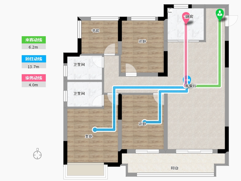 浙江省-杭州市-弘元江山潮鸣-94.00-户型库-动静线