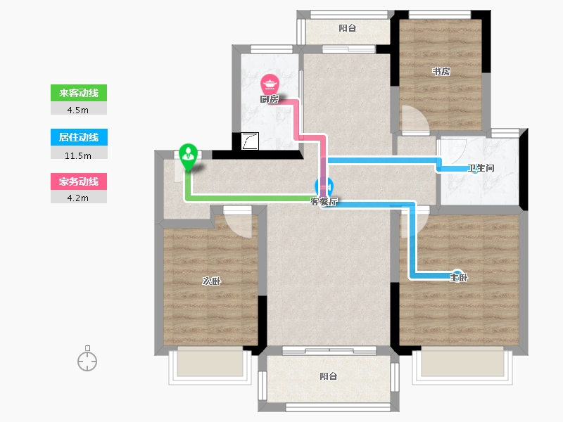 江苏省-南京市-中建熙元府-78.40-户型库-动静线