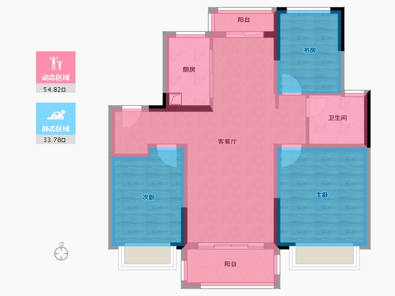 江苏省-南京市-中建熙元府-78.40-户型库-动静分区